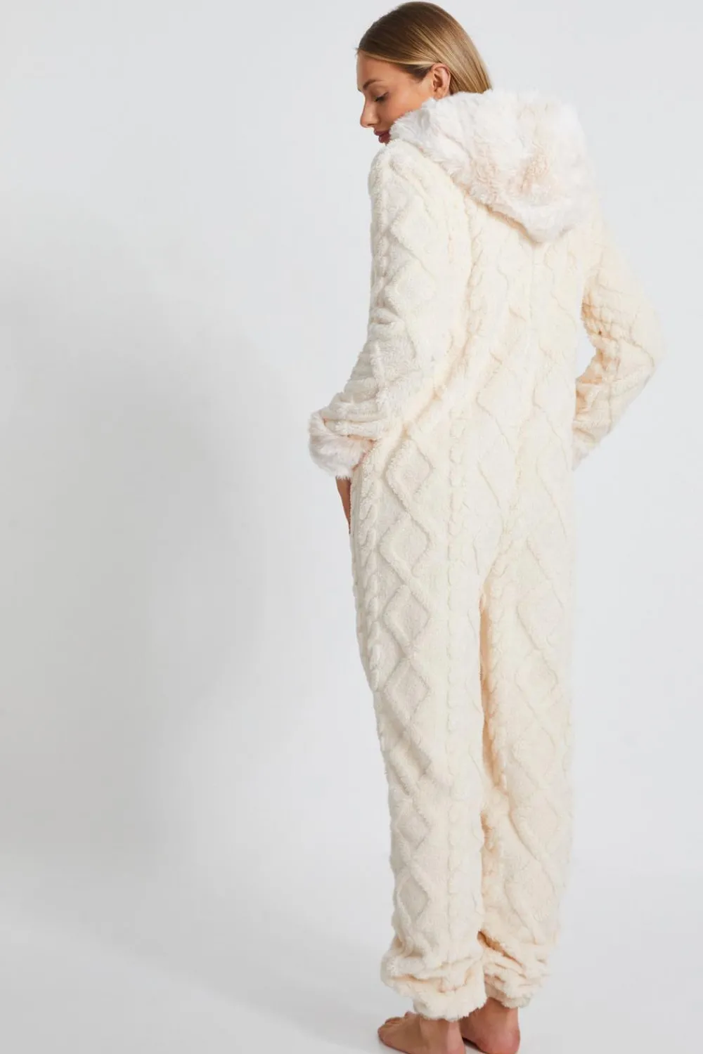 Quiz Nightwear>Cream Fleece Onesie