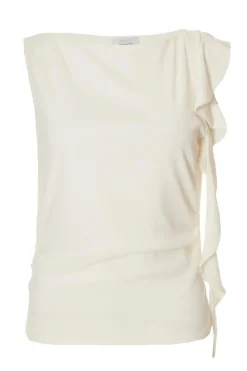 Quiz Going Out Tops|Day Tops>Cream Frill Detail Top