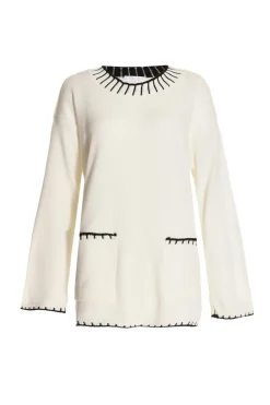 Quiz Knitwear|Jumpers>Knit Contrast Stich Jumper