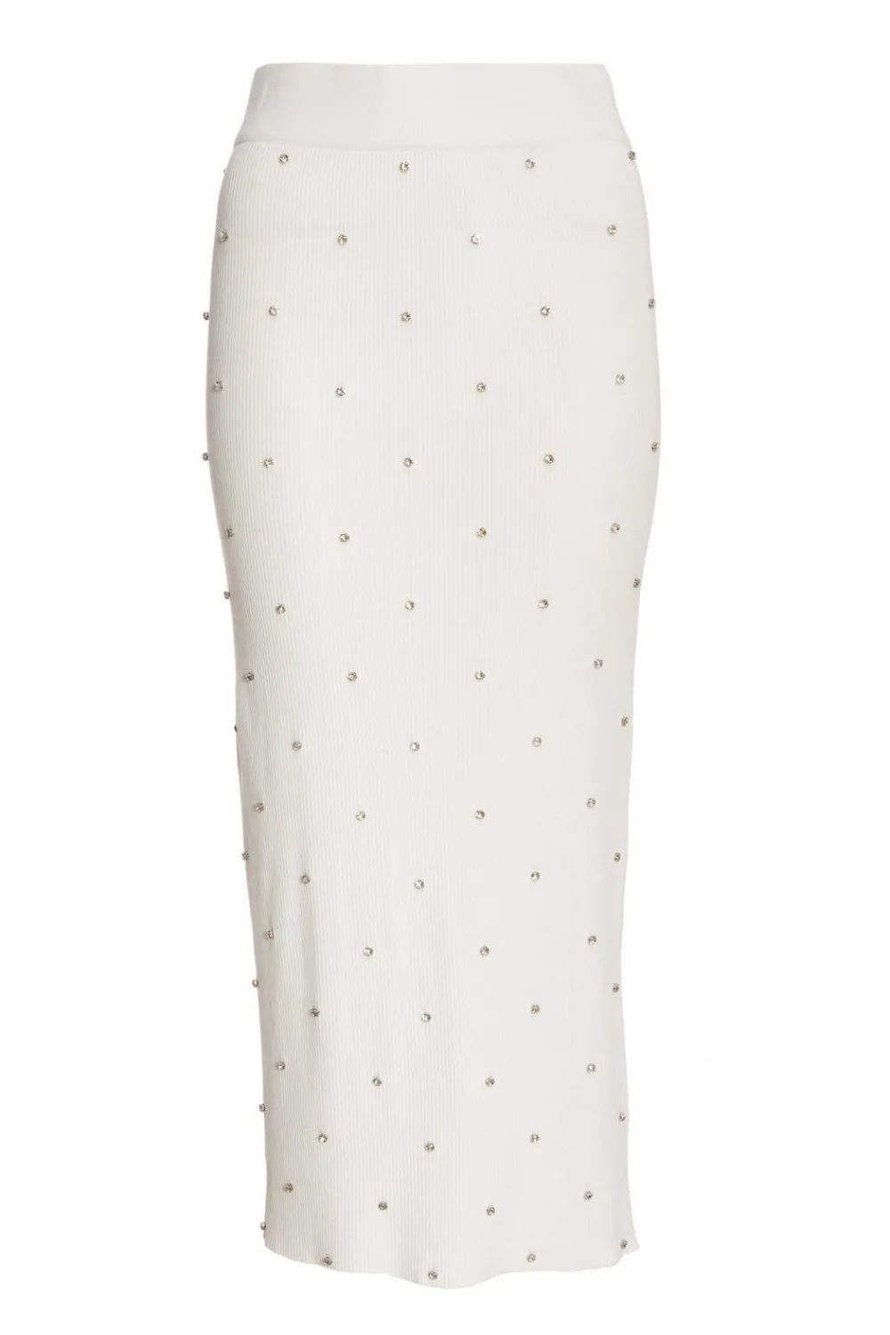 Quiz Skirts|Knitwear>Cream Knit Diamante Midi Skirt