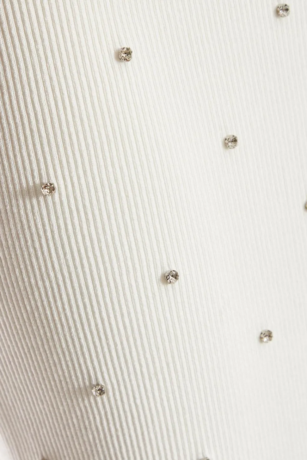 Quiz Skirts|Knitwear>Cream Knit Diamante Midi Skirt