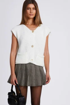 Quiz Knitwear|Casual Clothing>Knit Sleeveless Cardigan