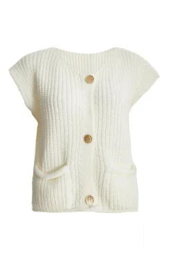 Quiz Knitwear|Casual Clothing>Knit Sleeveless Cardigan