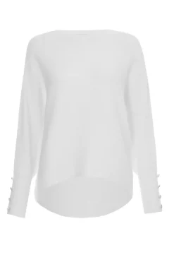 Quiz Jumpers|Knitwear>Cream Light Knit Buttoned Jumper