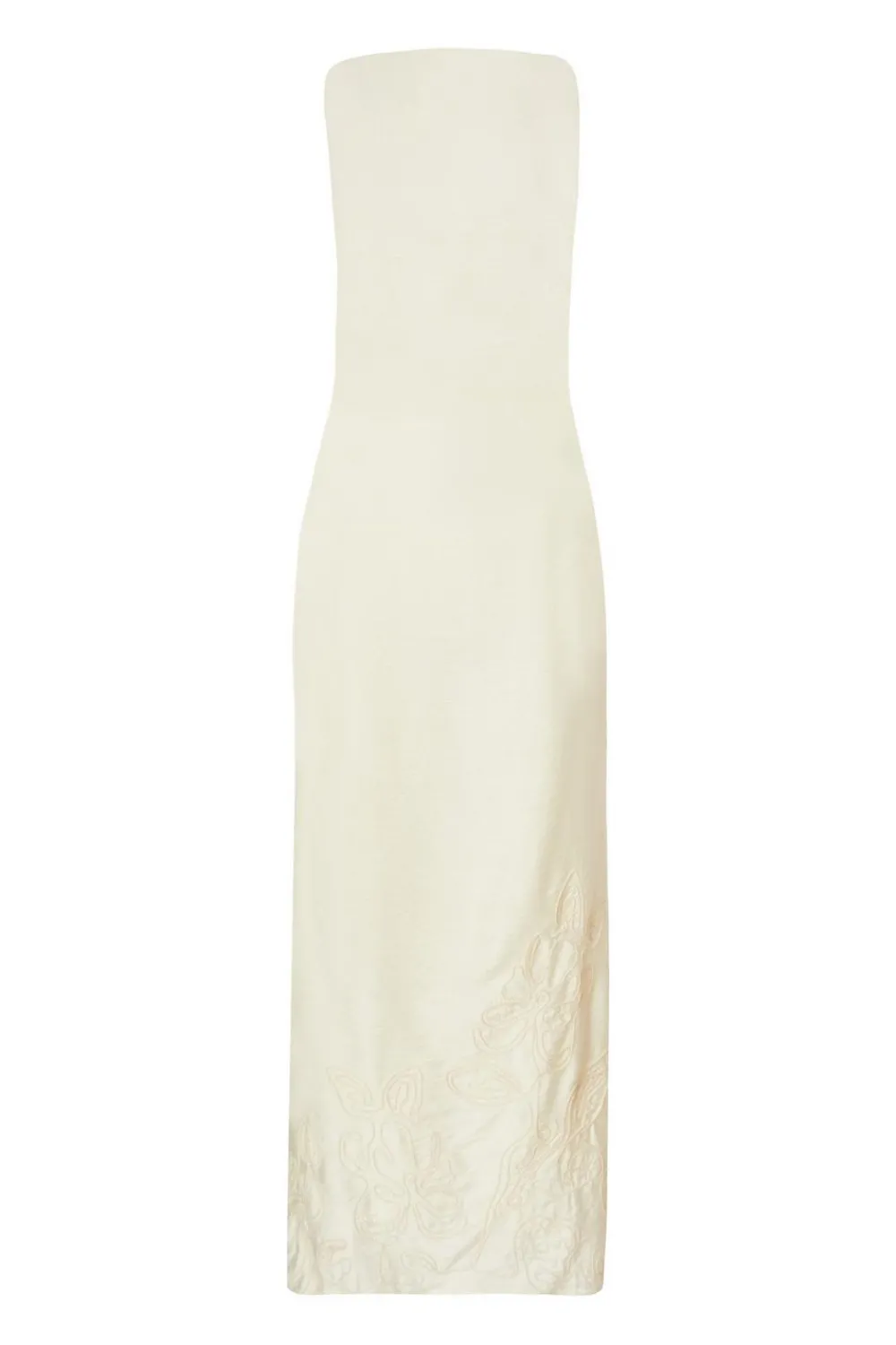 Quiz Summer Clothes|Holiday>Cream Linen Embroidered Midaxi Dress