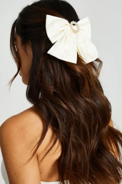 Quiz Hair Accessories>Satin Embellished Hair Bow
