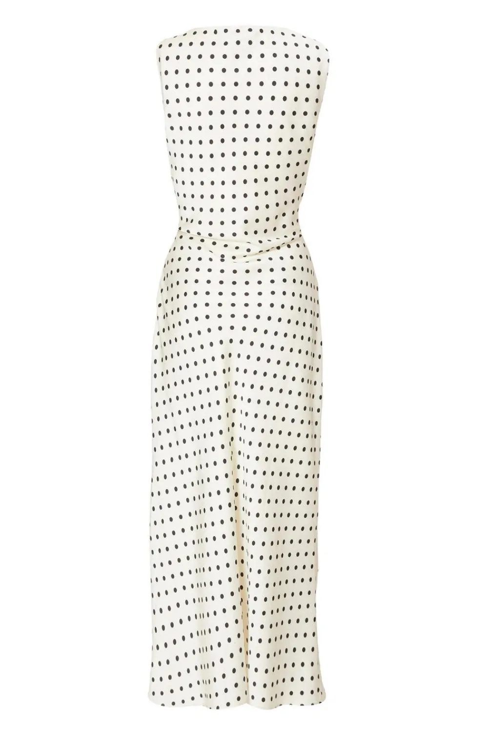 Quiz Day At The Races|Christening Guest>Cream Satin Polka Dot Midaxi Dress