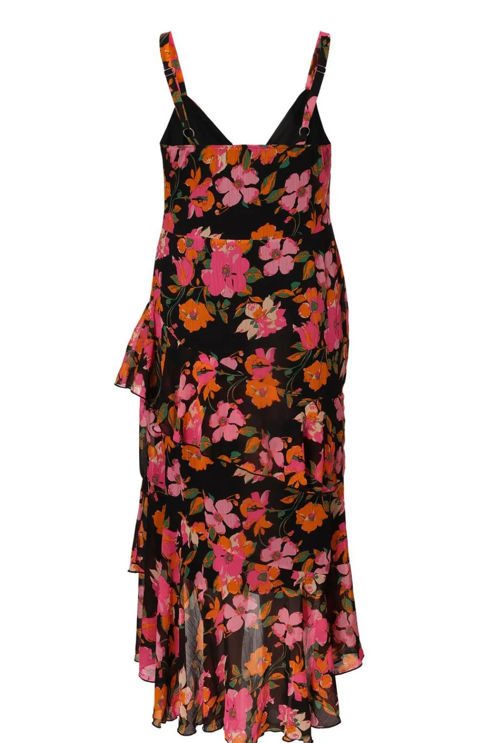 Quiz Day At The Races|Christening Guest>Curve Black Floral Midaxi Dress