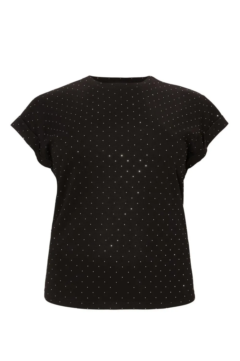 Quiz Summer Tops|Going Out Tops>Curve Black Stud Detail Top