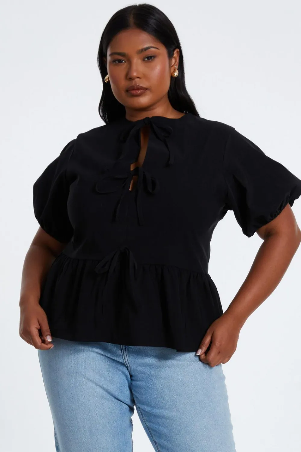 Quiz Summer Tops|Going Out Tops>Curve Tie Top