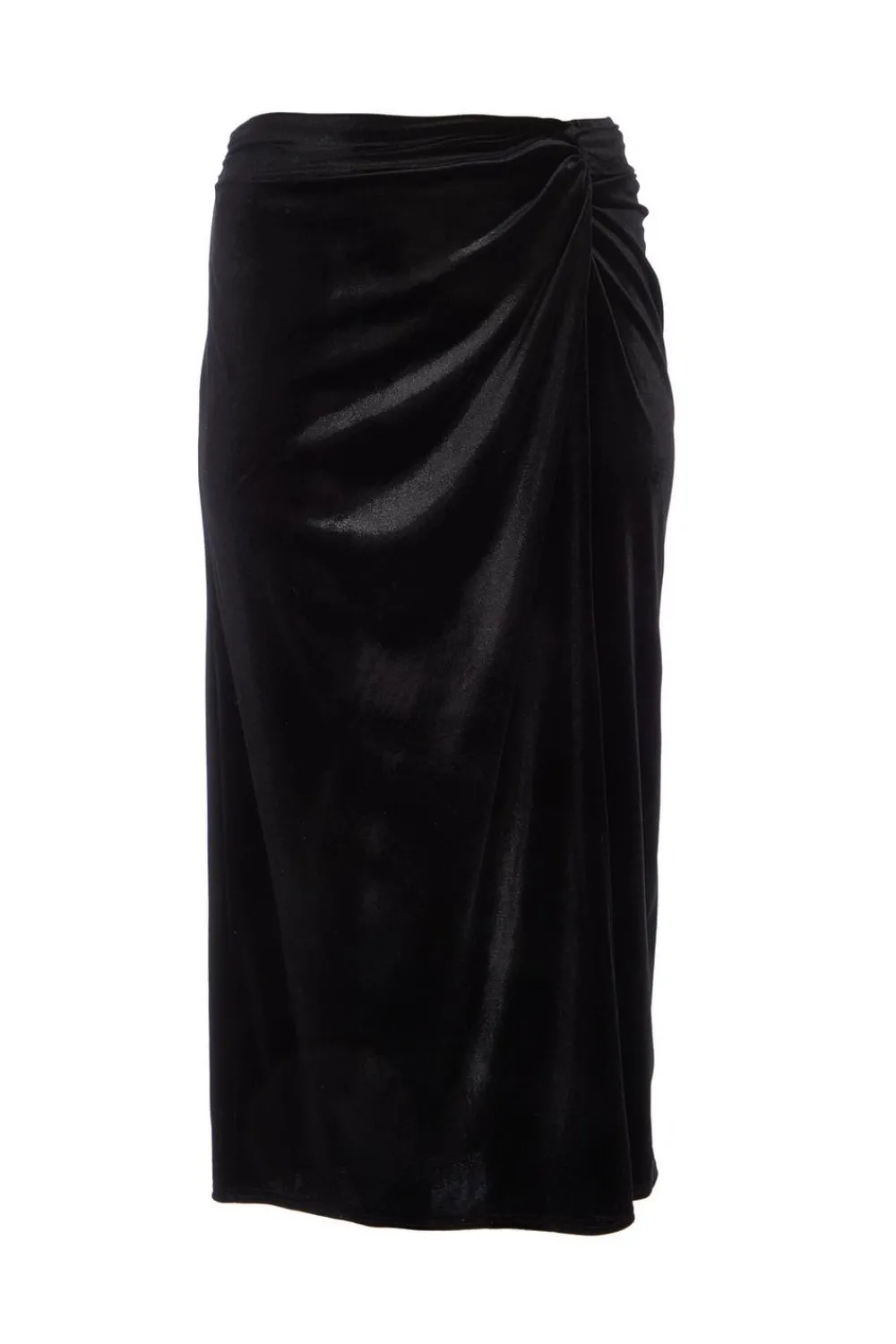 Quiz Skirts|Co-Ords>Curve Black Velvet Maxi Skirt