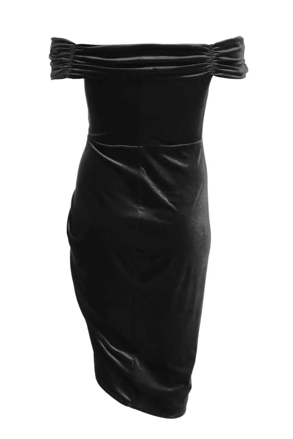 Quiz Evening Dresses|Wrap Dresses>Curve Velvet Ruched Midi Dress