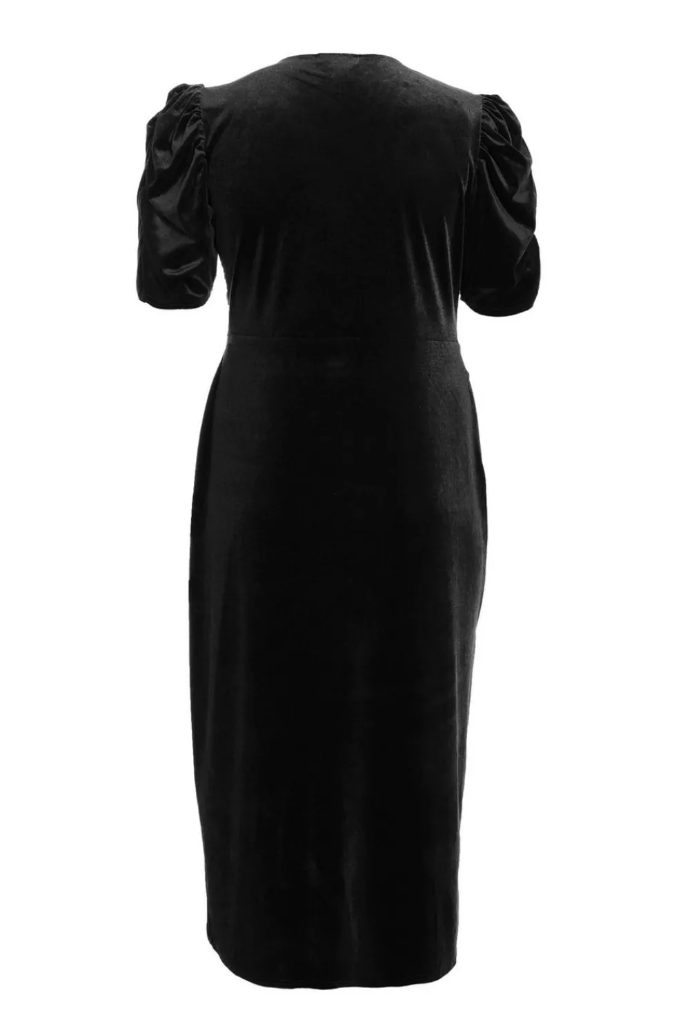 Quiz Evening Dresses|Wrap Dresses>Curve Velvet Wrap Midi Dress