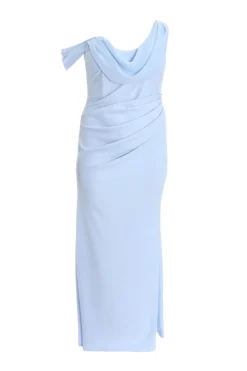 Quiz Prom Dresses|Prom & Ball>Curve Blue Cowl Neck Maxi Dress
