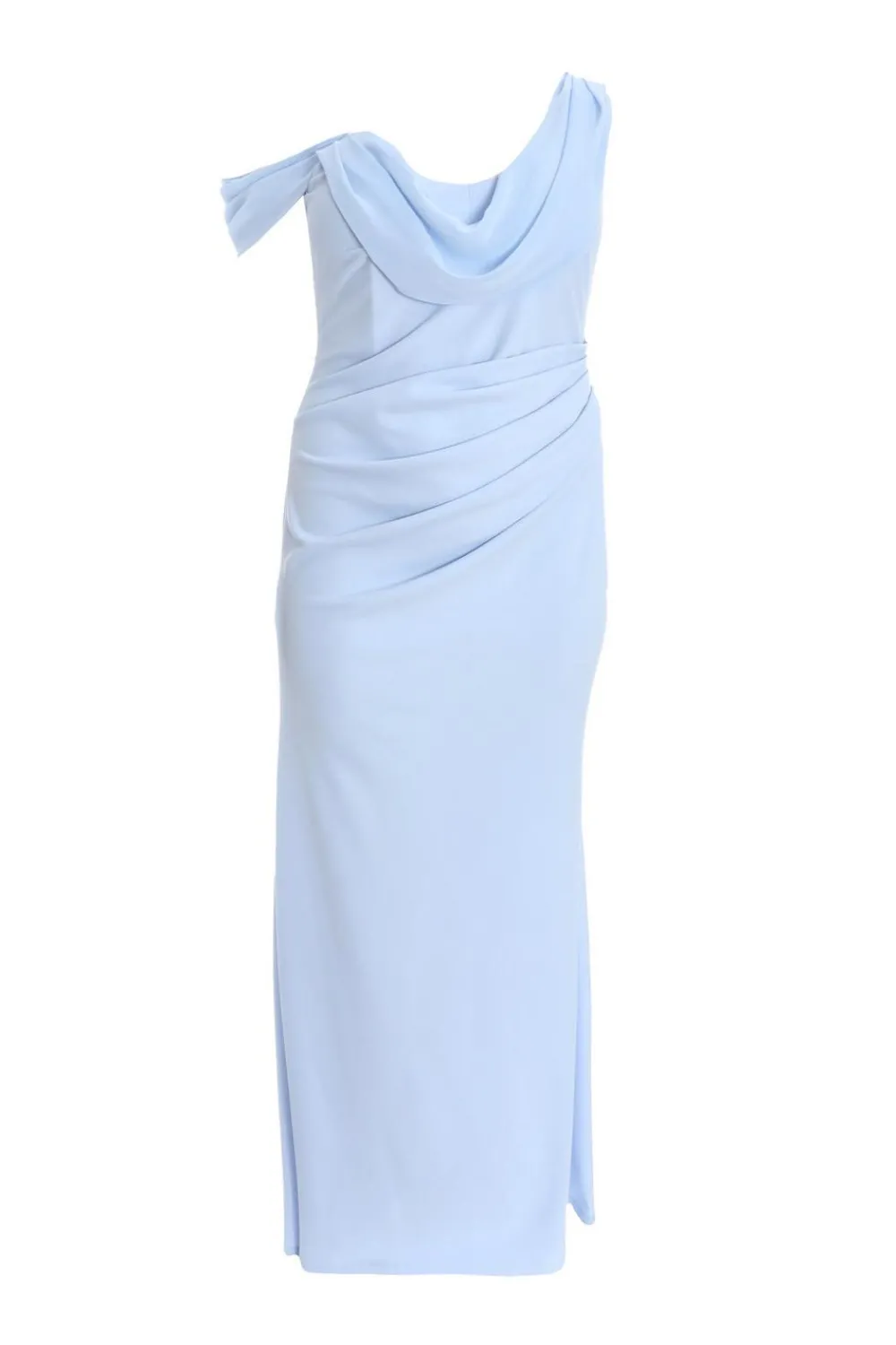 Quiz Prom Dresses|Prom & Ball>Curve Blue Cowl Neck Maxi Dress