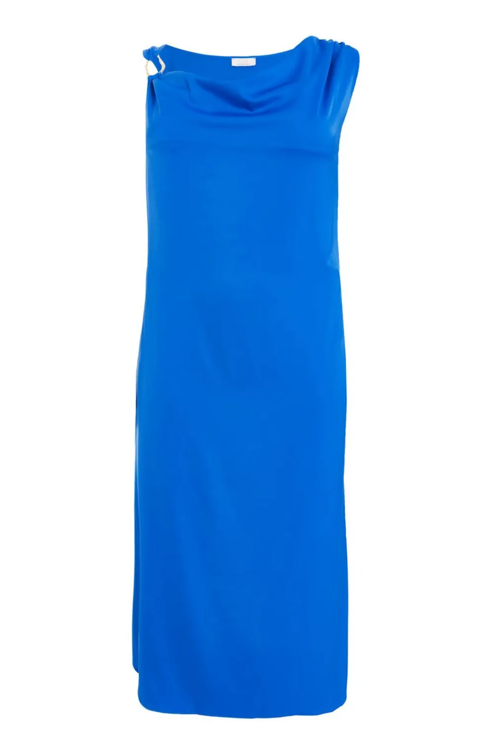 Quiz Christening Guest|Wedding Guest Dresses>Curve Blue Cowl Neck Midaxi Dress