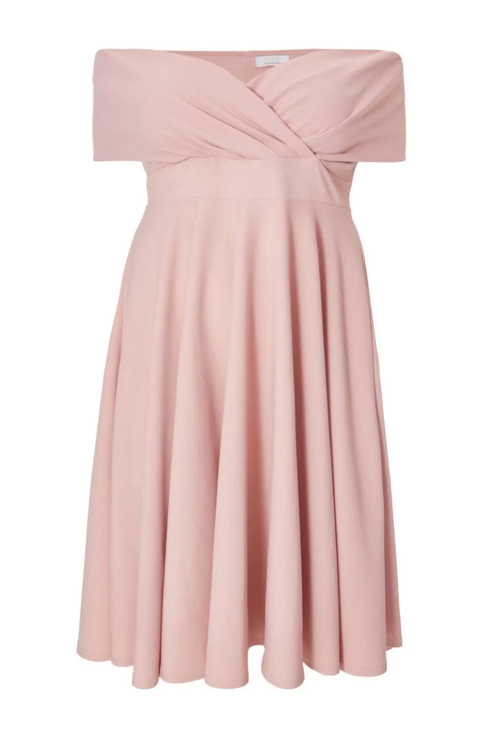 Quiz Day At The Races|Dresses>Curve Bardot Skater Midi Dress