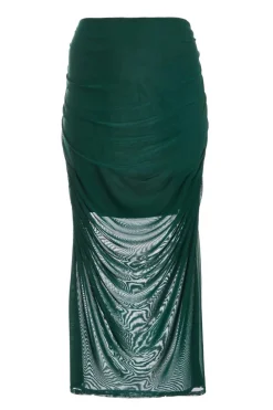 Quiz Co-Ords|Going Out>Curve Mesh Midaxi Skirt