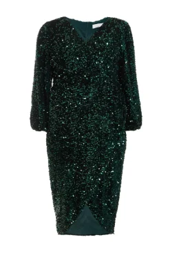 Quiz Evening Dresses|Wrap Dresses>Curve Sequin Midi Dress