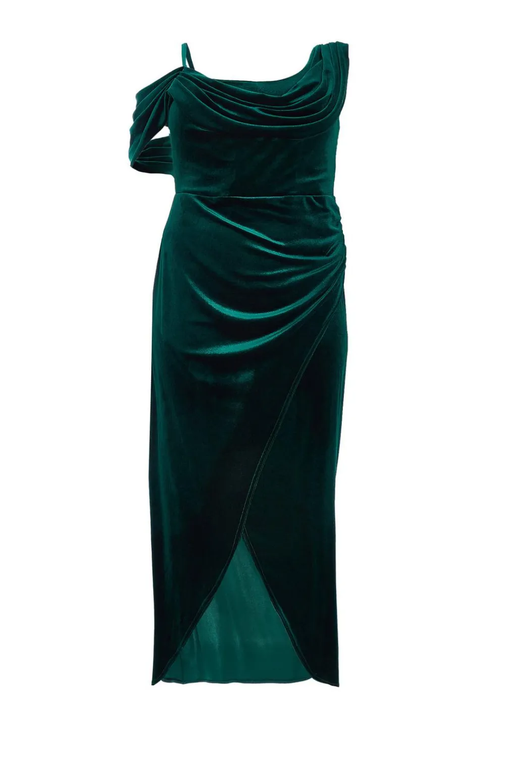 Quiz Evening Dresses|Wrap Dresses>Curve Velvet Maxi Dress