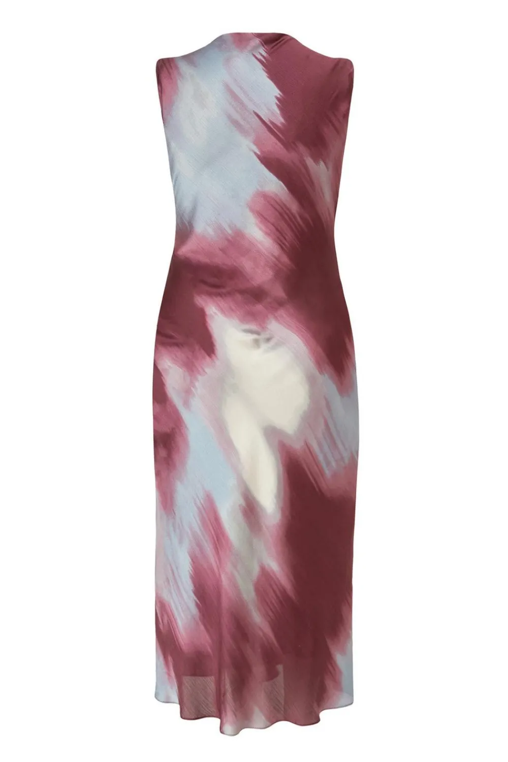 Quiz Evening Dresses|Day At The Races>Curve Dark Red Printed Satin Midaxi Dress