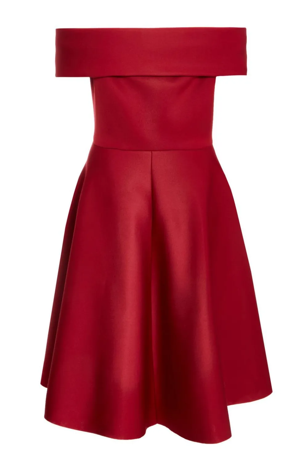 Quiz Evening Dresses|Christening Guest>Curve Dark Red Skater Midi Dress