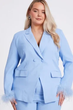 Quiz Day At The Races|Christening Guest>Curve Feather Trim Blazer