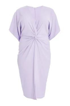 Quiz Casual Clothing|Midi Dresses>Curve Lilac Knot Front Midi Dress