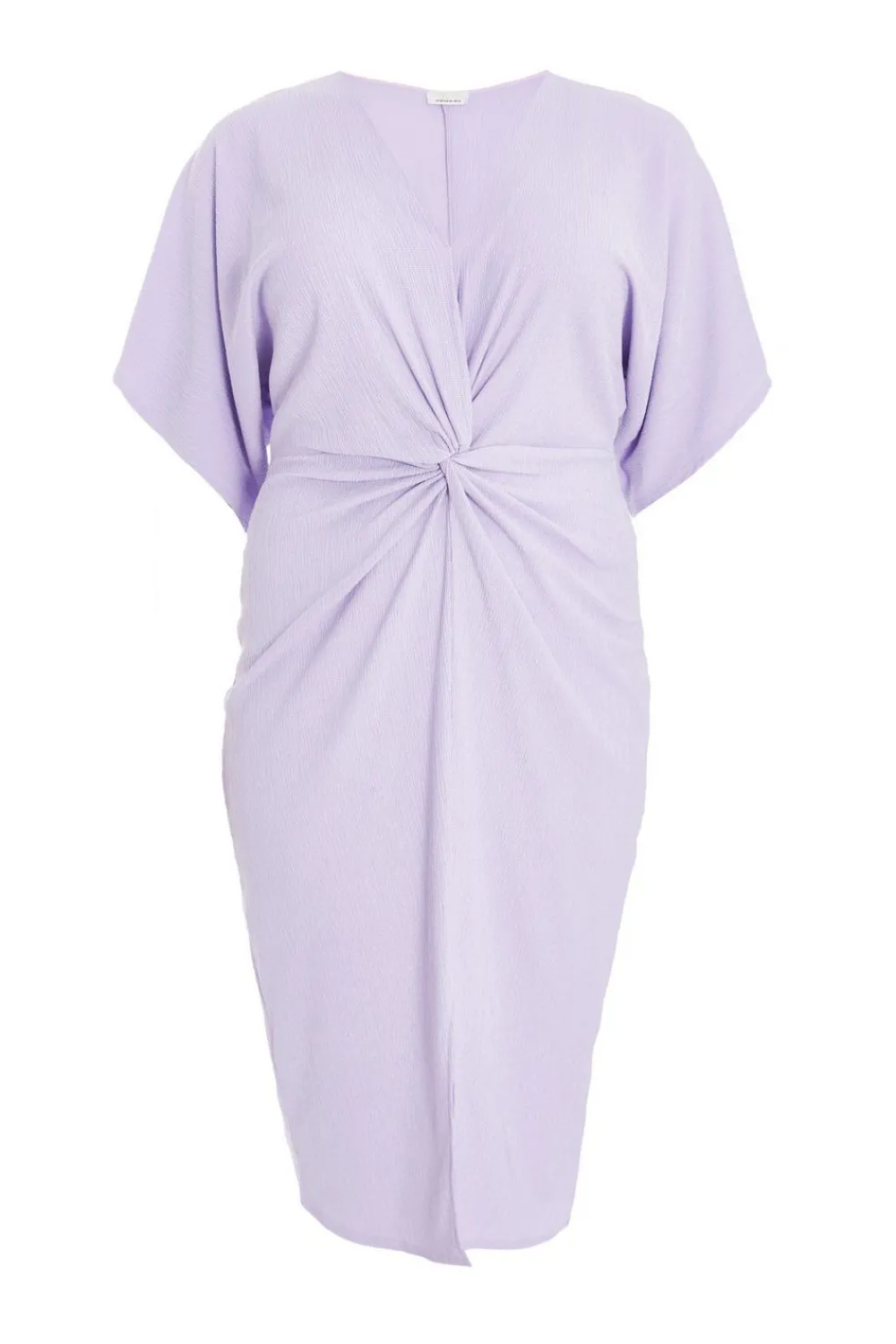 Quiz Casual Clothing|Midi Dresses>Curve Lilac Knot Front Midi Dress
