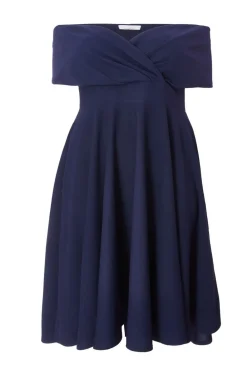 Quiz Evening Dresses|Day At The Races>Curve Bardot Midi Dress