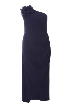Quiz Prom Dresses|Evening Dresses>Curve Navy One Shoulder Maxi Dress