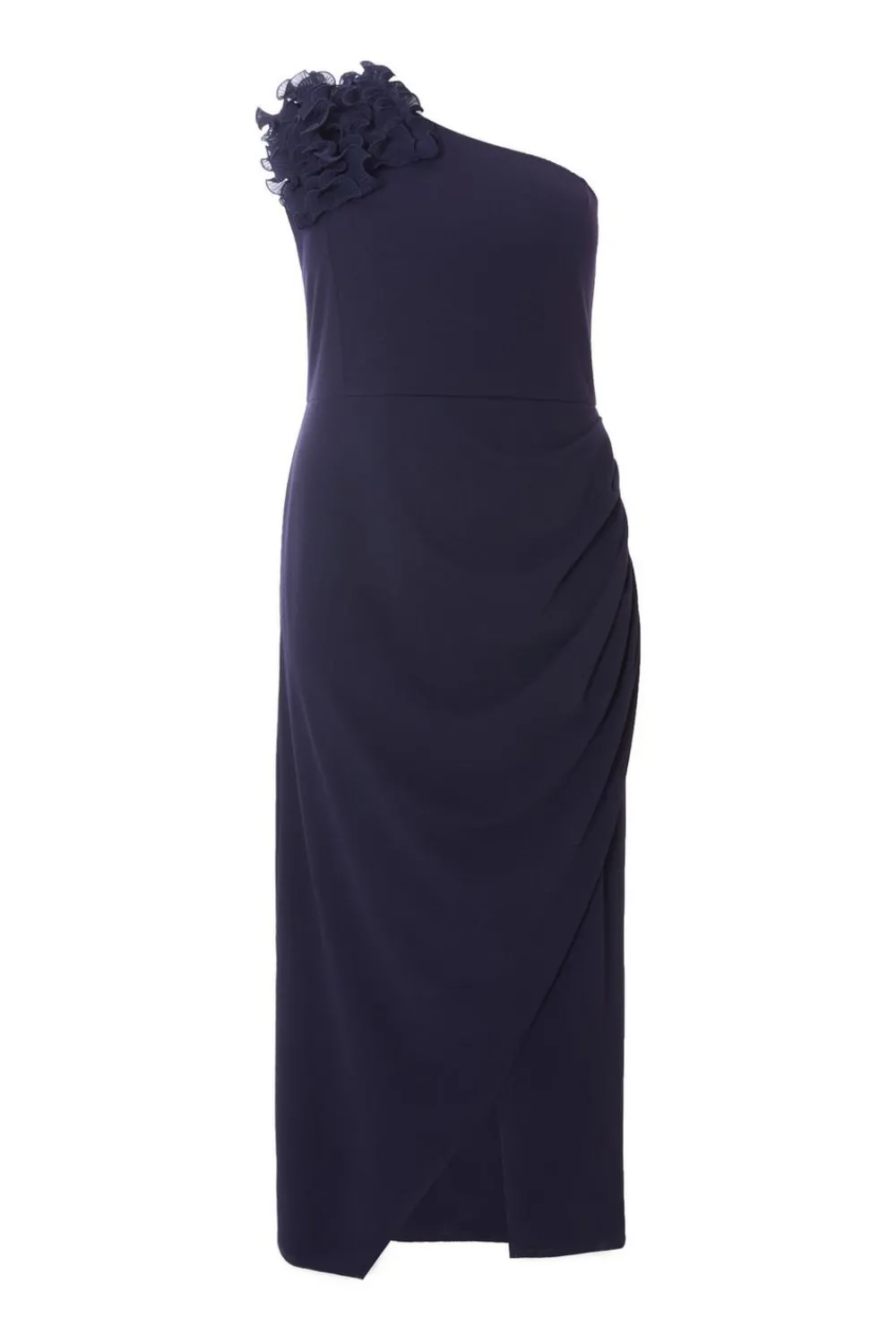 Quiz Prom Dresses|Evening Dresses>Curve Navy One Shoulder Maxi Dress