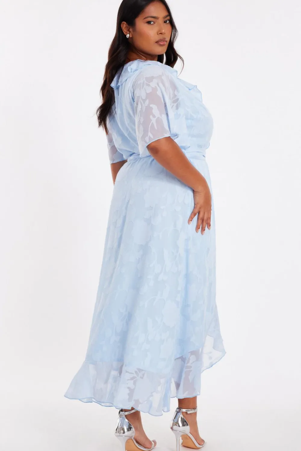 Quiz Day At The Races|Christening Guest>Curve Jacquard Frill Midaxi Dress