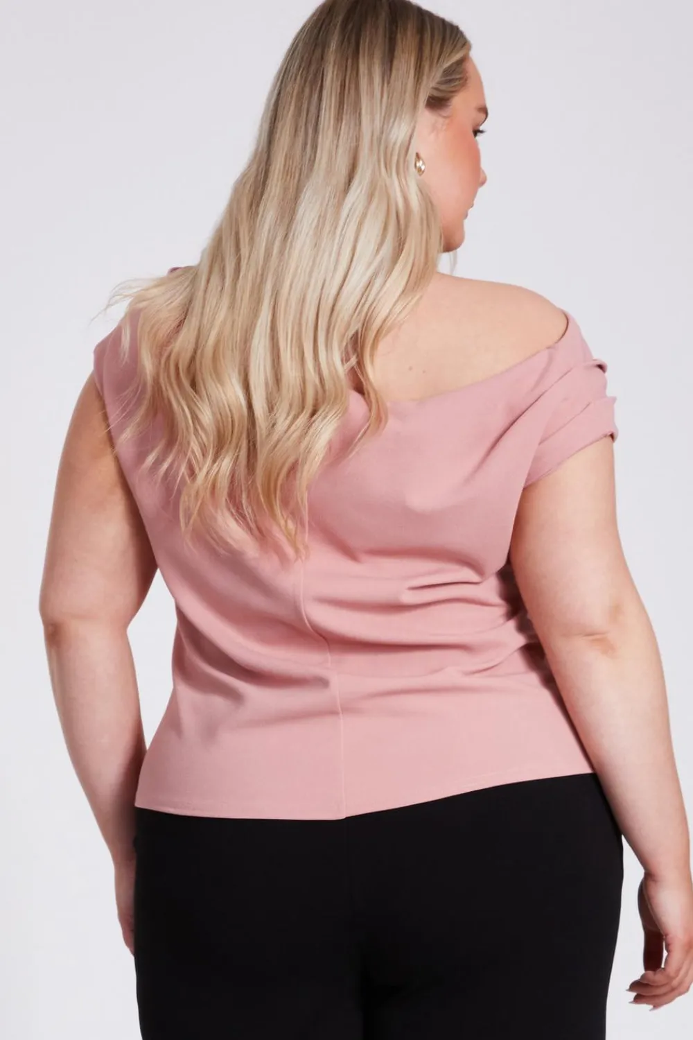 Quiz Going Out Tops|Day Tops>Curve Drape Neck Top