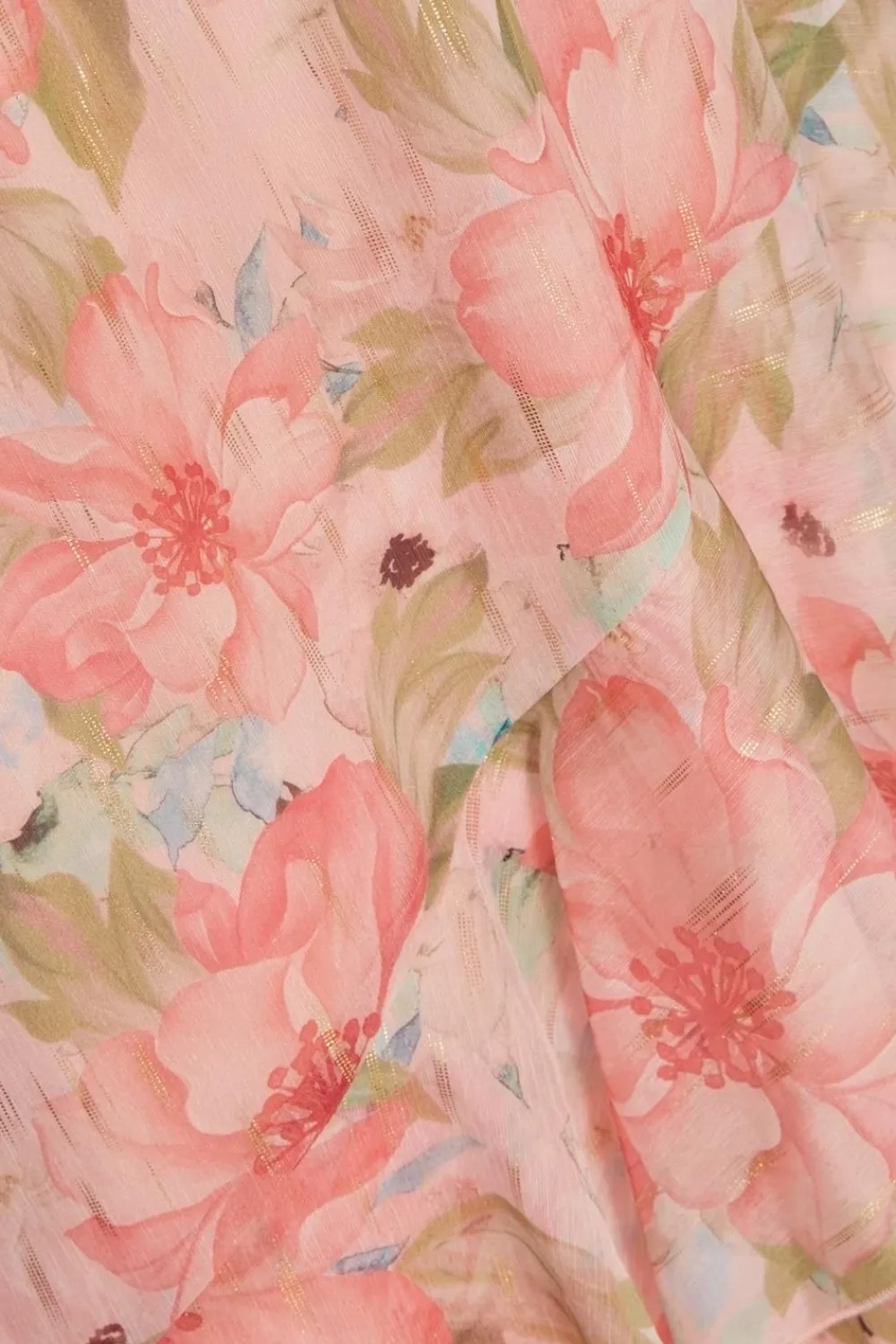 Quiz Day At The Races|Christening Guest>Curve Pink Floral Chiffon Midaxi Dress