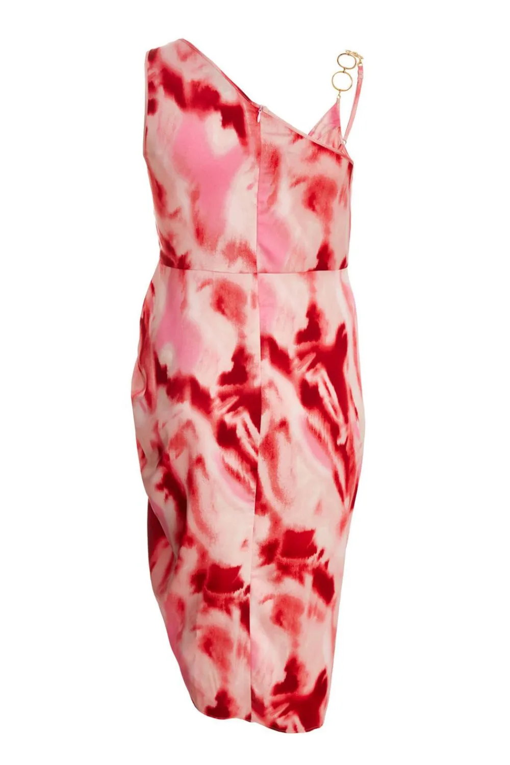 Quiz Summer Clothes|Wedding Guest Dresses>Curve Pink Satin Marble Print Midi Dress