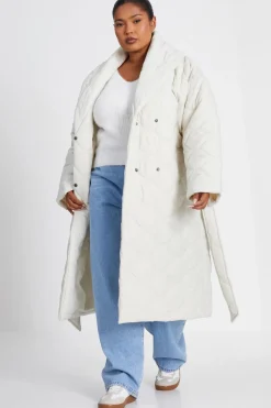 Quiz Casual Clothing>Curve Quilted Wrap Coat
