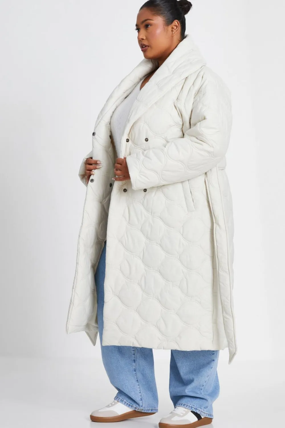 Quiz Casual Clothing>Curve Quilted Wrap Coat