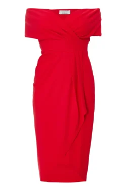 Quiz Evening Dresses|Christening Guest>Curve Bardot Midi Dress