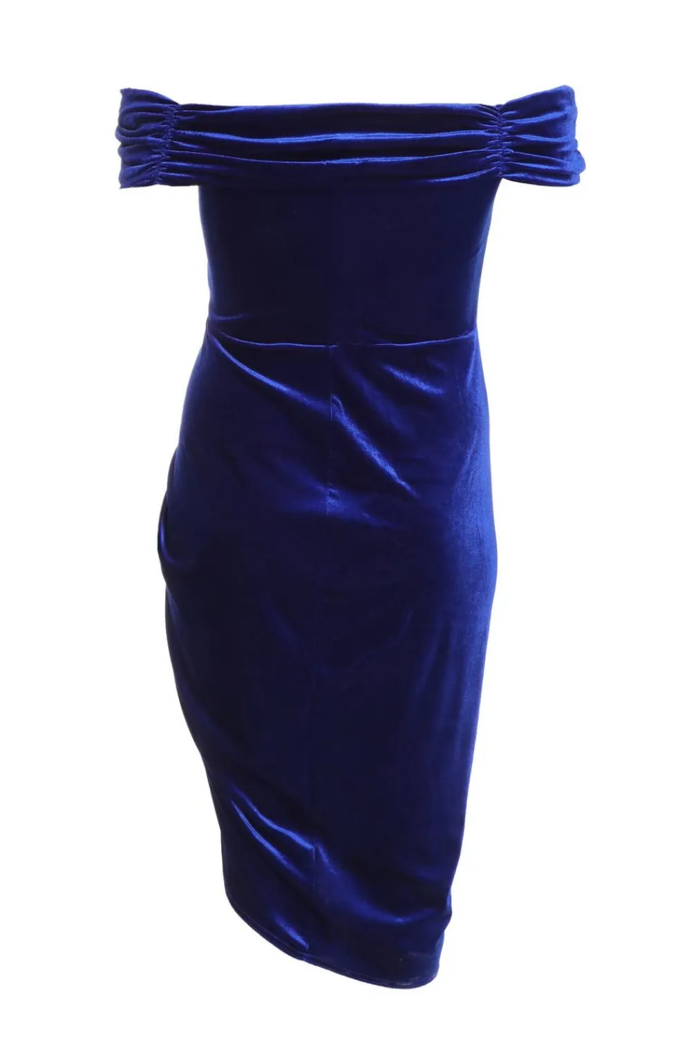 Quiz Evening Dresses|Wrap Dresses>Curve Velvet Ruched Midi Dress