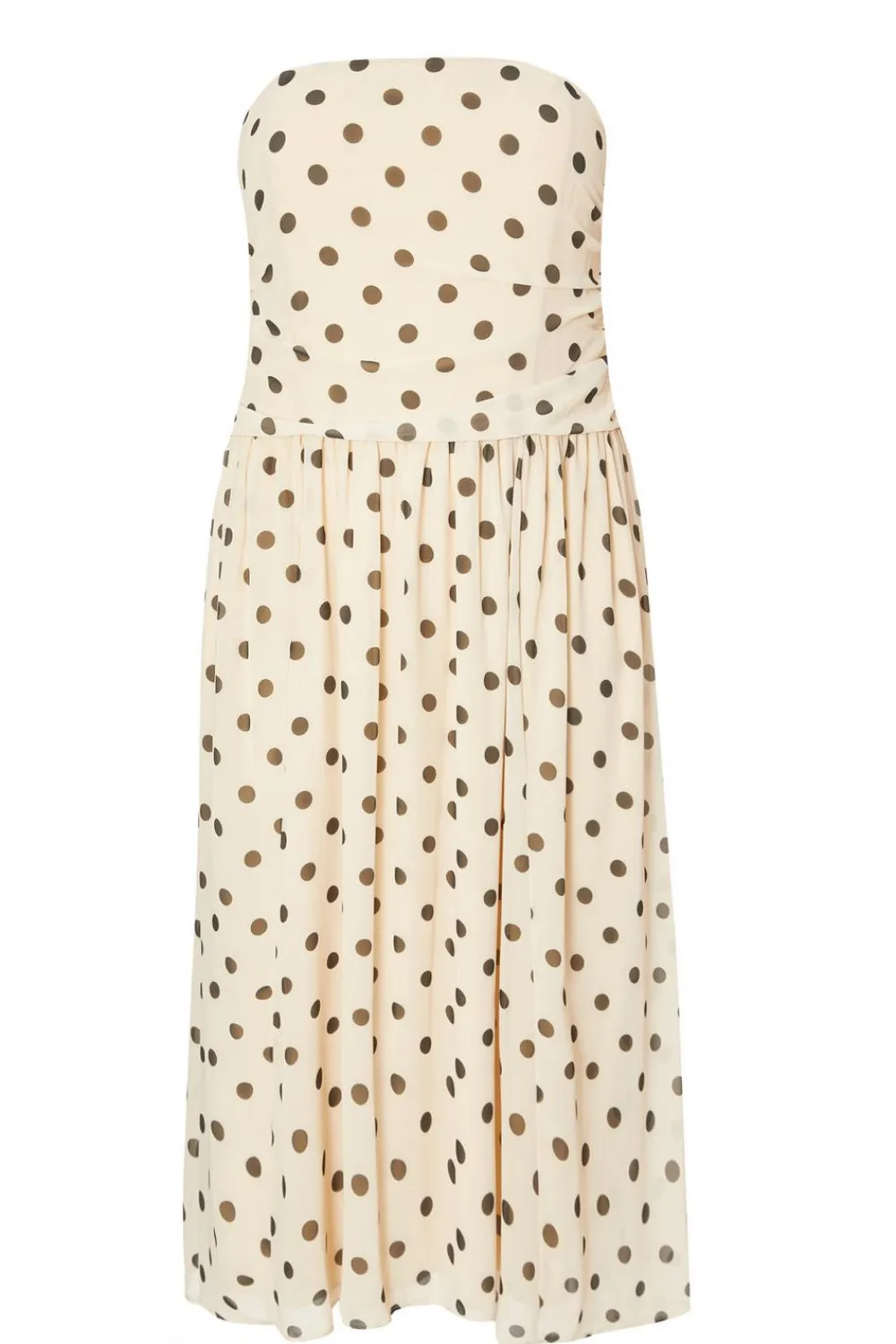Quiz Day At The Races|Christening Guest>Curve Stone Chiffon Polka Dot Midi Dress