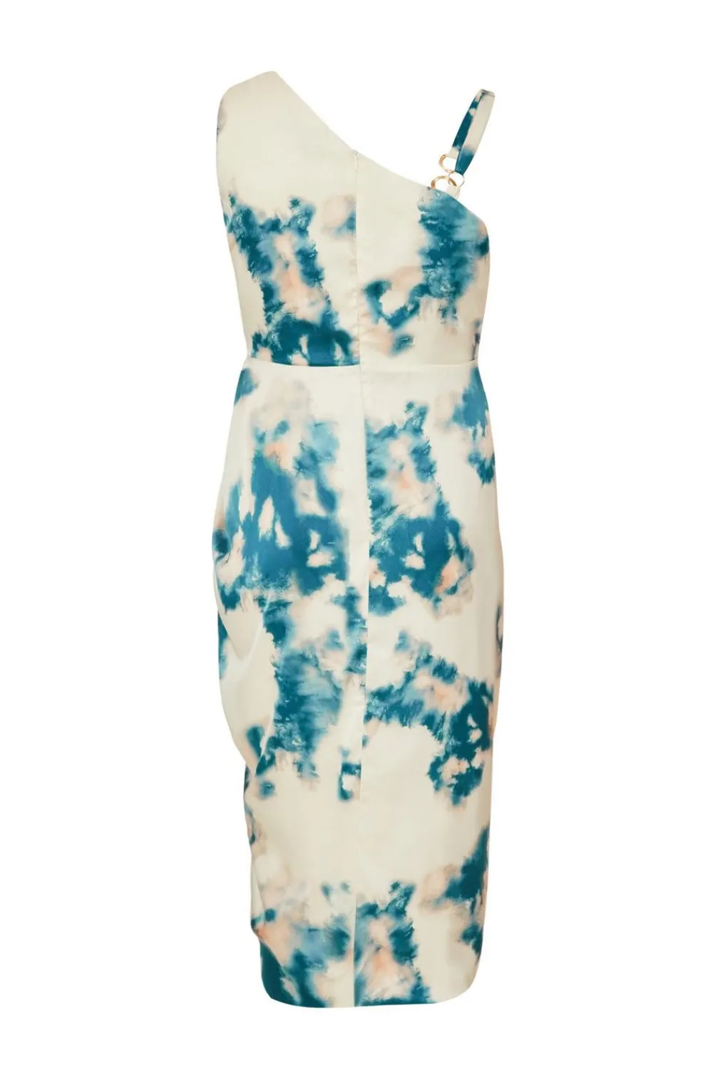 Quiz Evening Dresses|Day At The Races>Curve Teal Marble Print Midi Dress