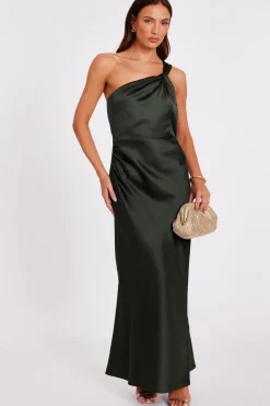 Quiz Evening Dresses|Day At The Races>Satin One Shoulder Midaxi Dress
