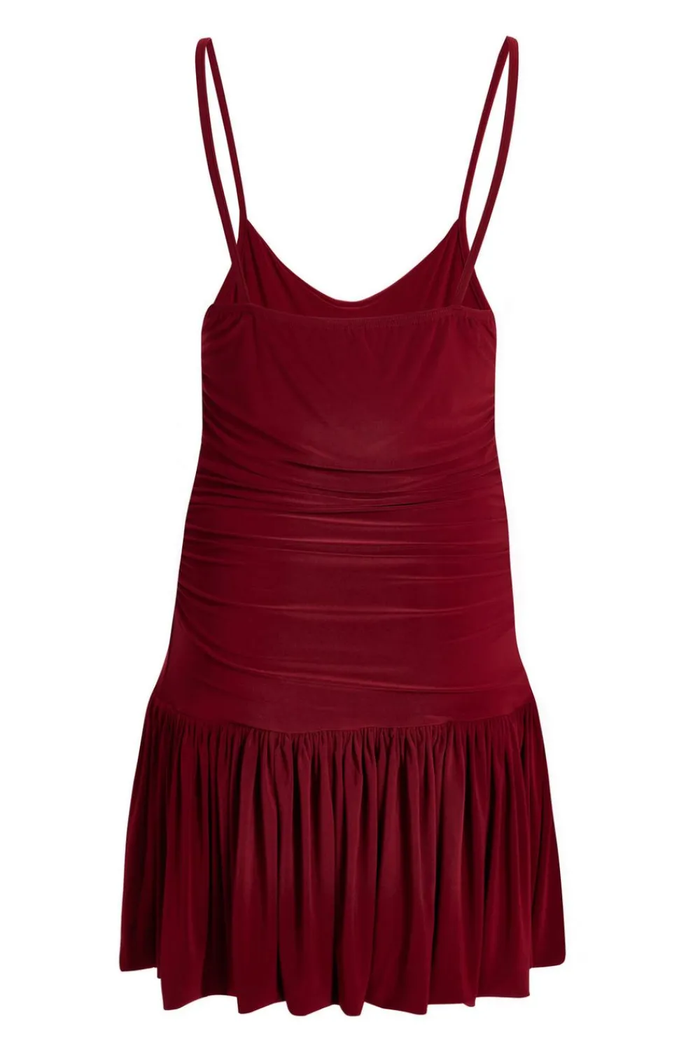 Quiz Trending: Red|Going Out>Dark Red Bubble Hem Mini Dress