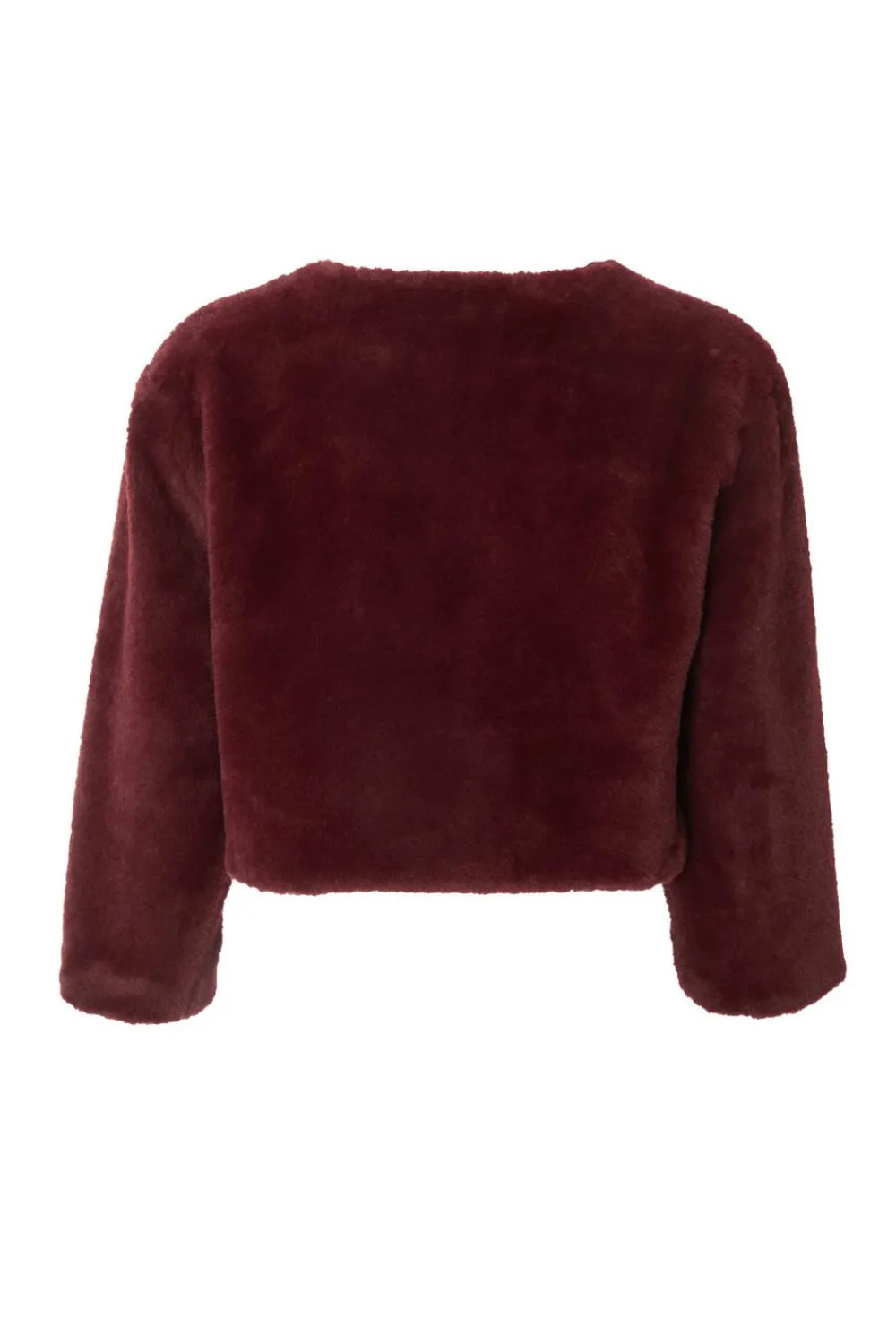 Quiz Occasion Cover-Ups|Capes & Ponchos>Dark Red Faux Fur Long Sleeve Cape
