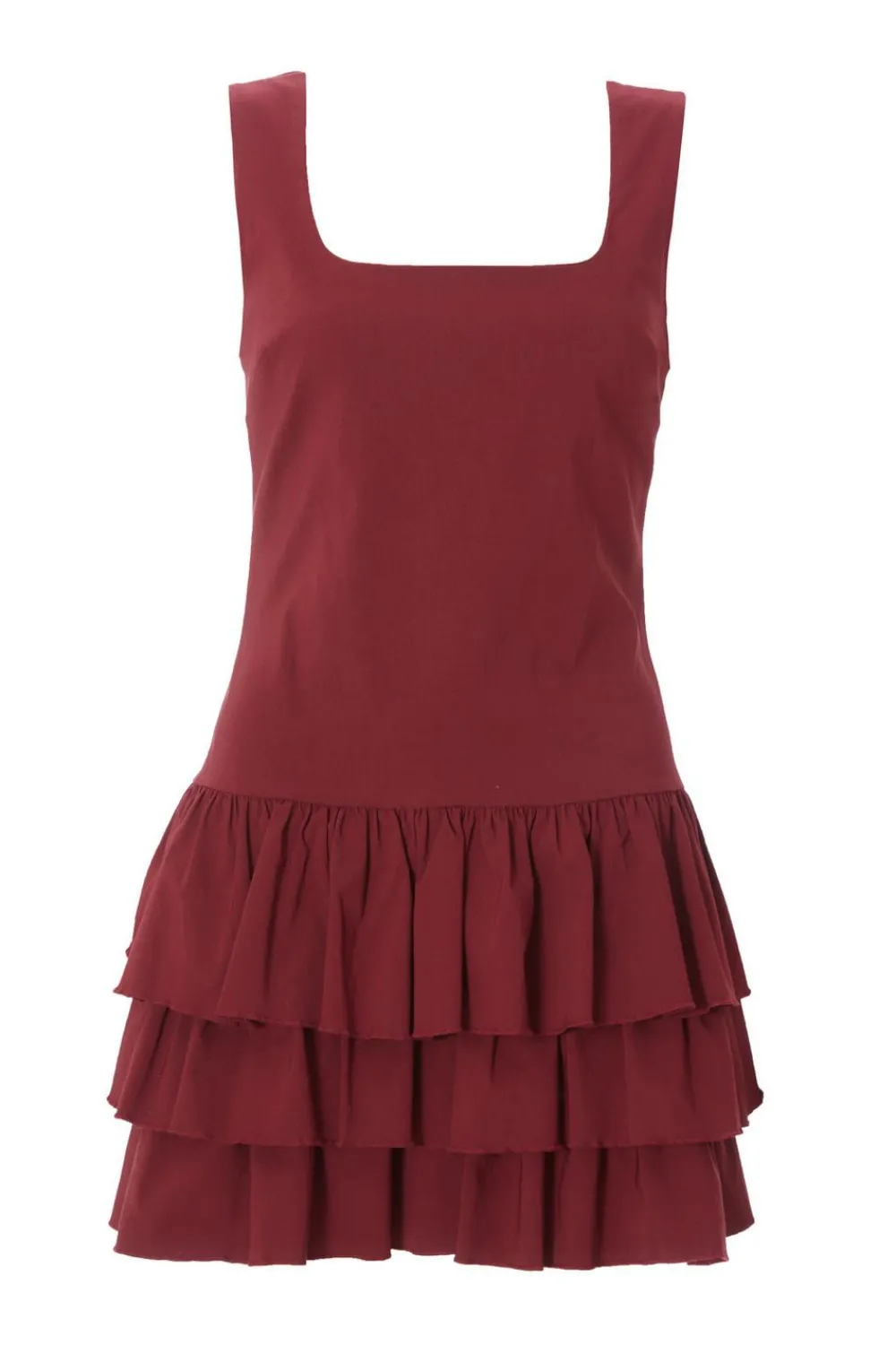 Quiz Going Out|Casual Clothing>Dark Red Layered Mini Dress