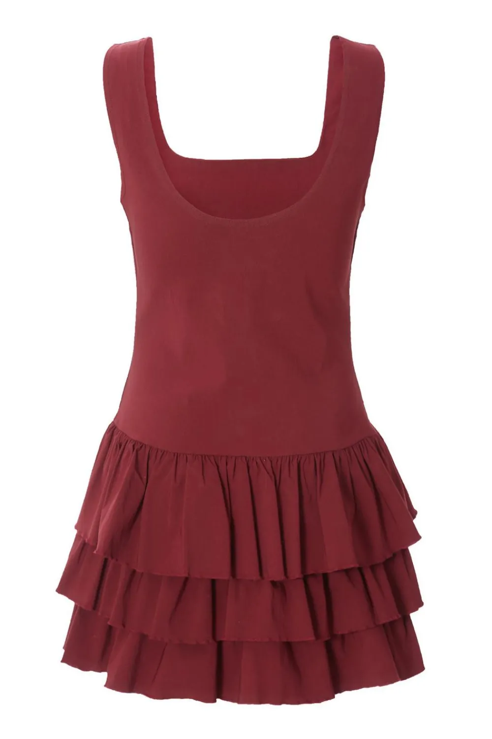 Quiz Going Out|Casual Clothing>Dark Red Layered Mini Dress