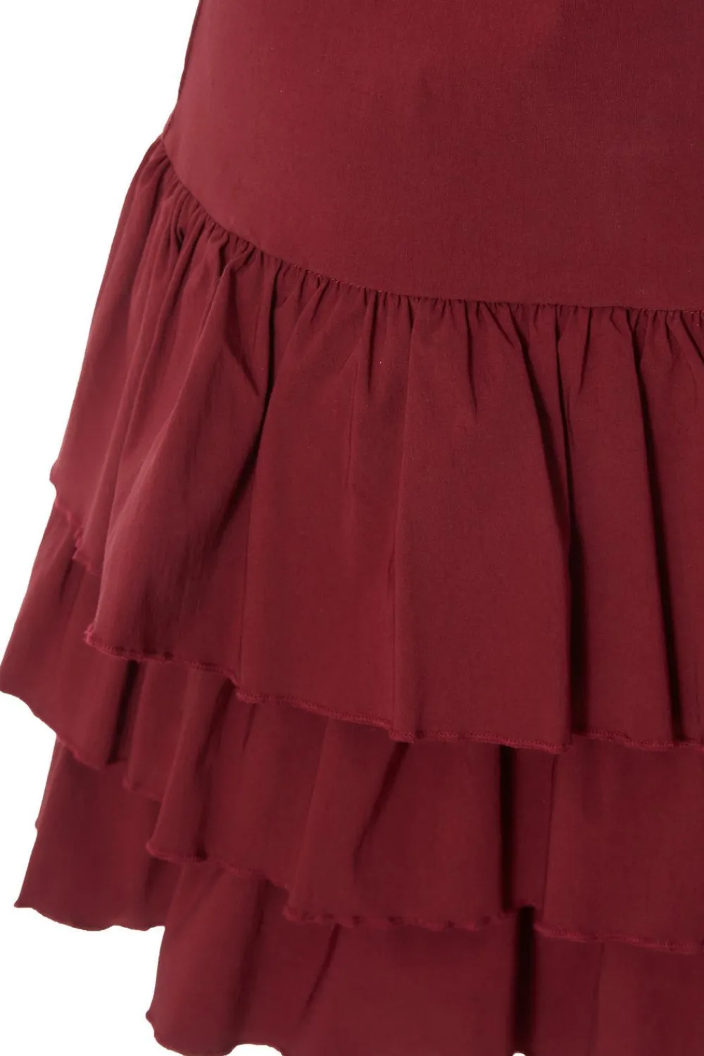 Quiz Going Out|Casual Clothing>Dark Red Layered Mini Dress