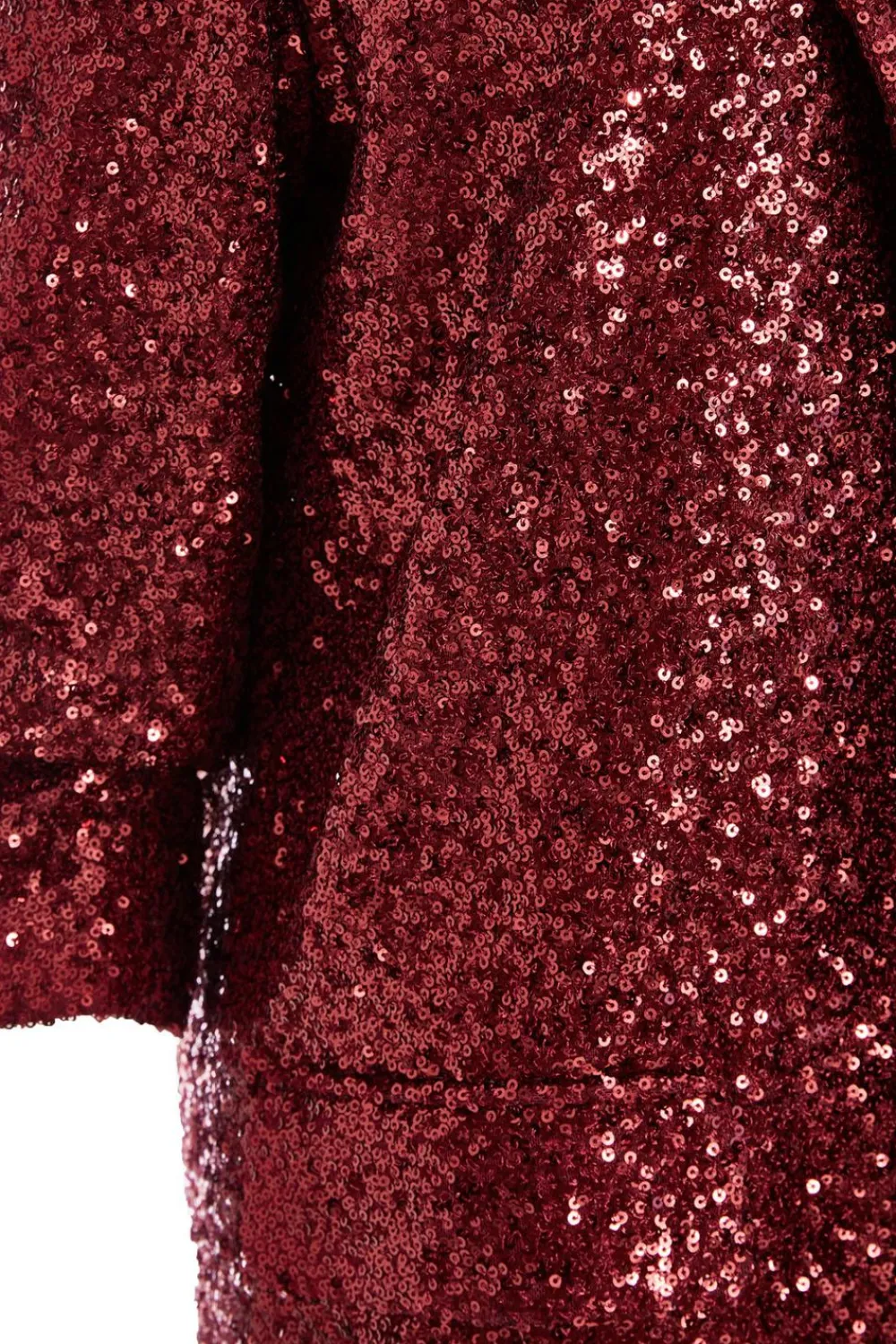 Quiz Trending: Red|Blazers>Dark Red Sequin Ruched Blazer