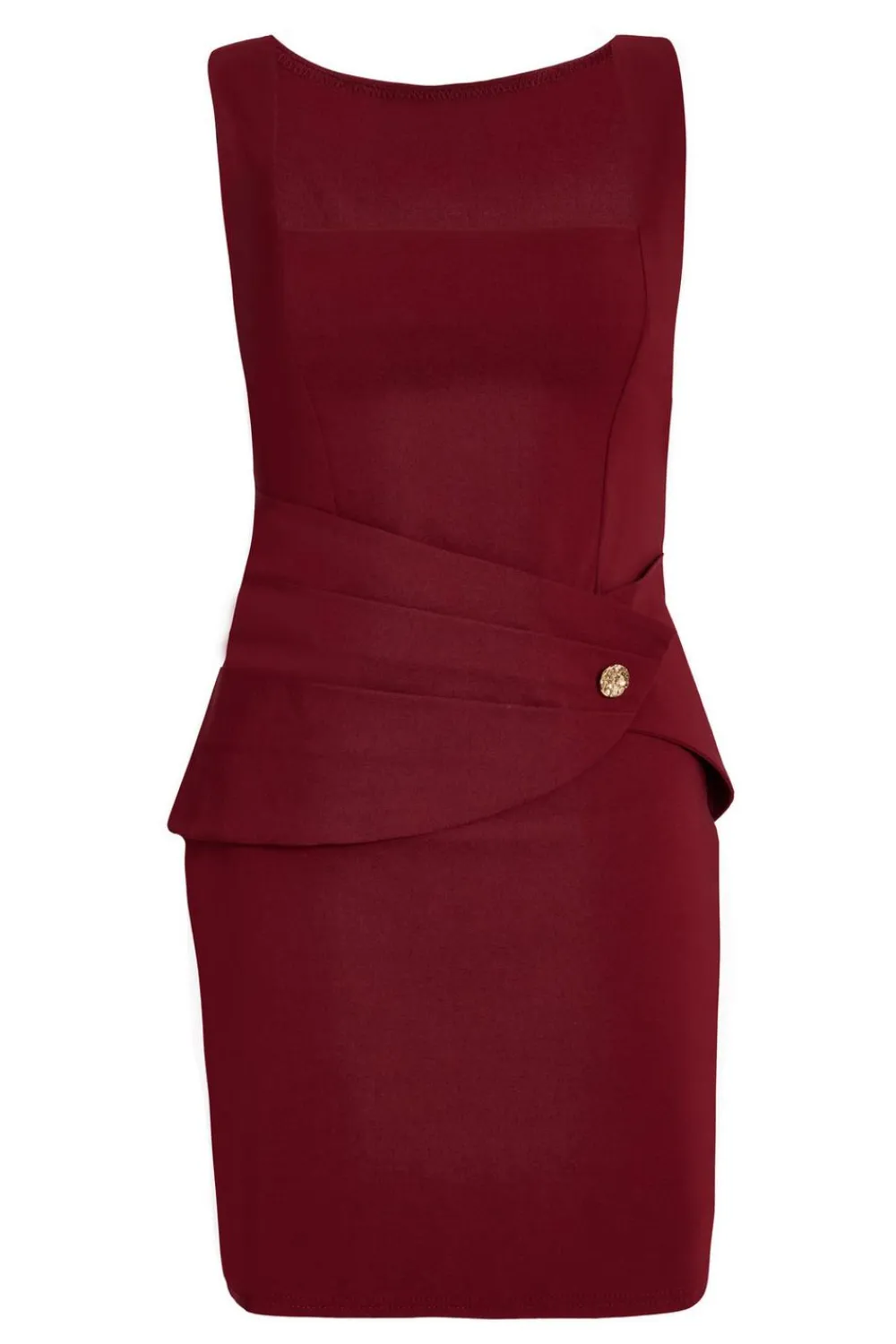 Quiz Trending: Red|Going Out>Dark Red Square Neck Mini Dress